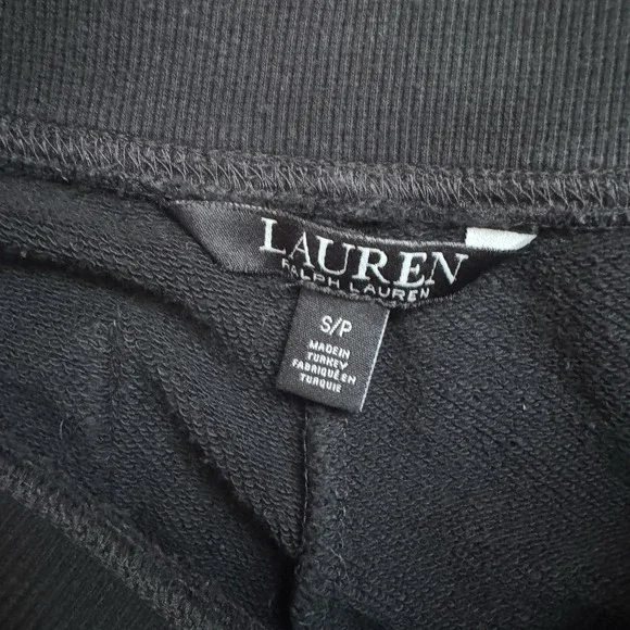 Men's Lauren Ralph Lauren Black Label Jogger Sweatpants Black and White Sz Small - Picture 5 of 9